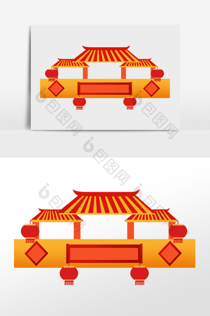 新年新春门头门楼图片图片