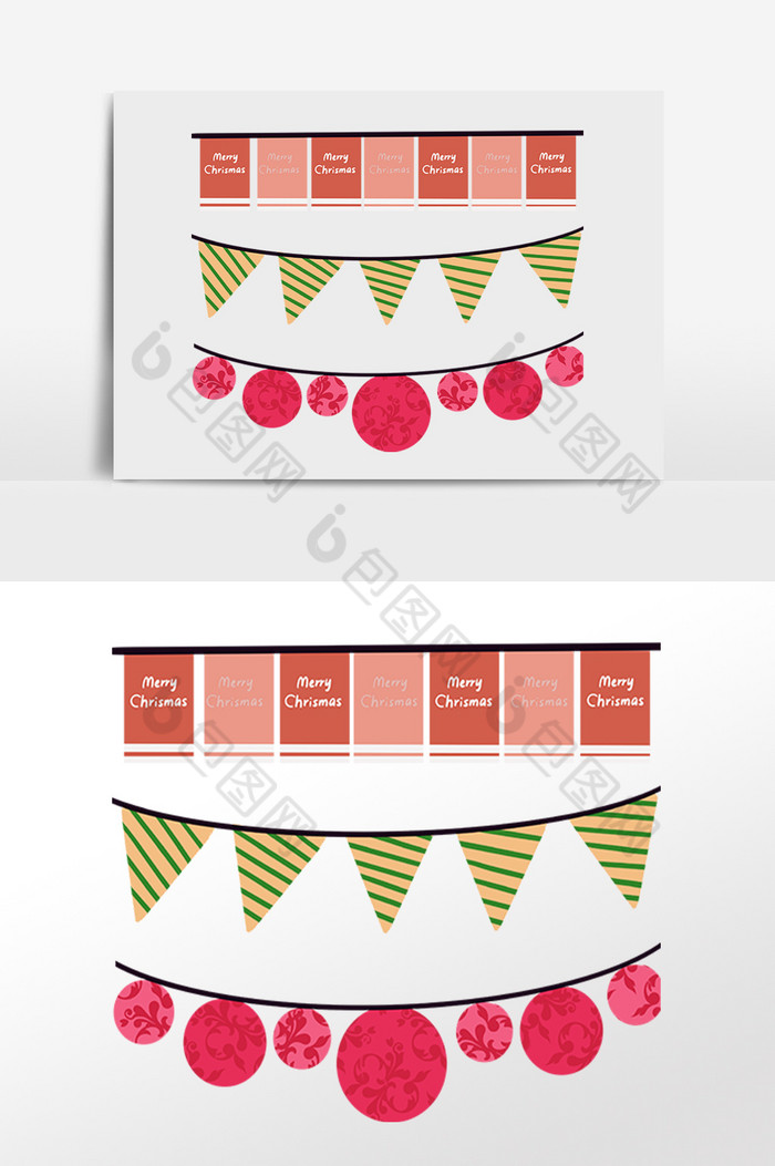 圣诞节庆祝吊球旗子图片图片