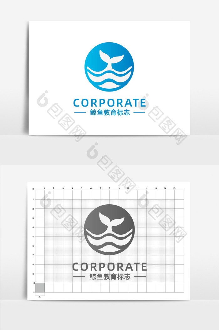 鲸鱼教育冲浪logo