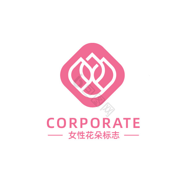 女性花朵美容logo图片