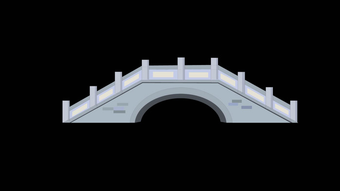 简约扁平画风游乐设施类桥mg动画