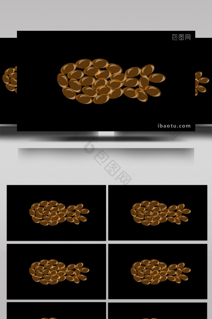 简约扁平风食物类营养鱼肝油MG动画