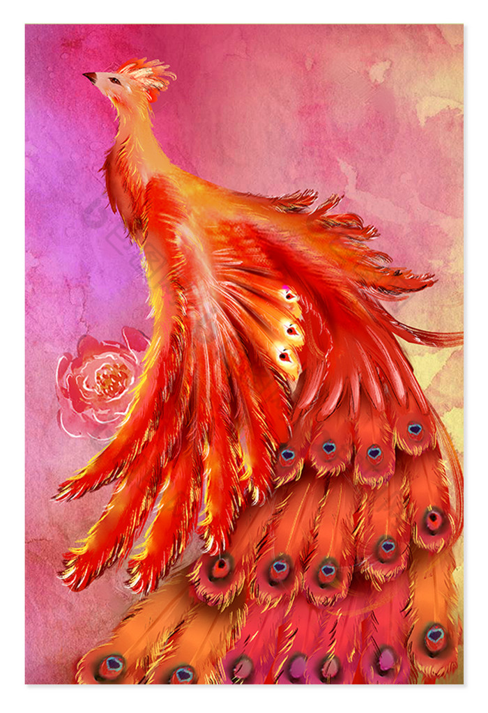 企业装饰画凤凰图片凤凰旅游图片卡通装饰画客厅装饰画室内装饰画抽象