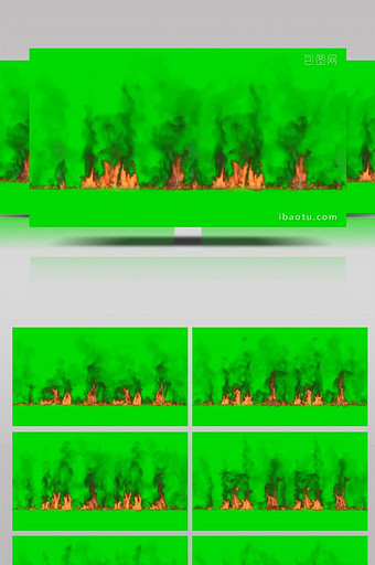 燃烧的火燃抠像视频素材图片