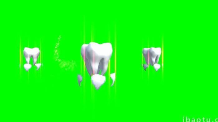 牙齿动画粒子效果展示抠像素材
