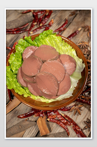 猪血新鲜配菜涮菜肉类美食摄影图图片