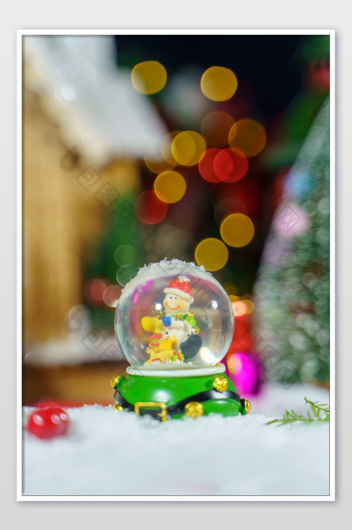 圣诞装饰品雪人水晶球