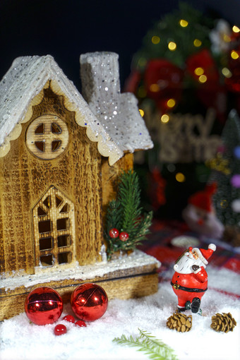 圣诞节房屋圣诞老人海报