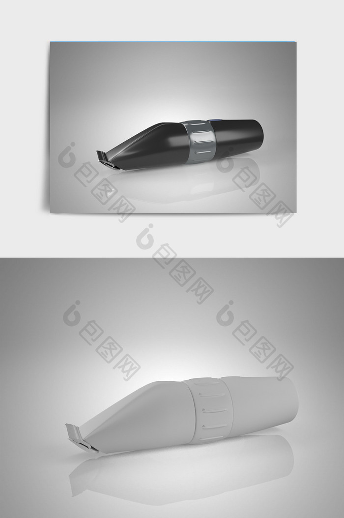 灰黑色家电家用剃须刀C4D模型