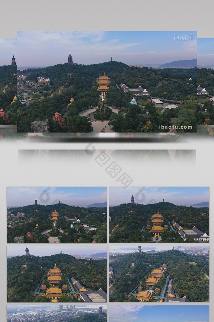 杭州市东方文化园风景区航拍视频