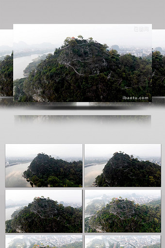 航拍桂林叠彩山视频图片