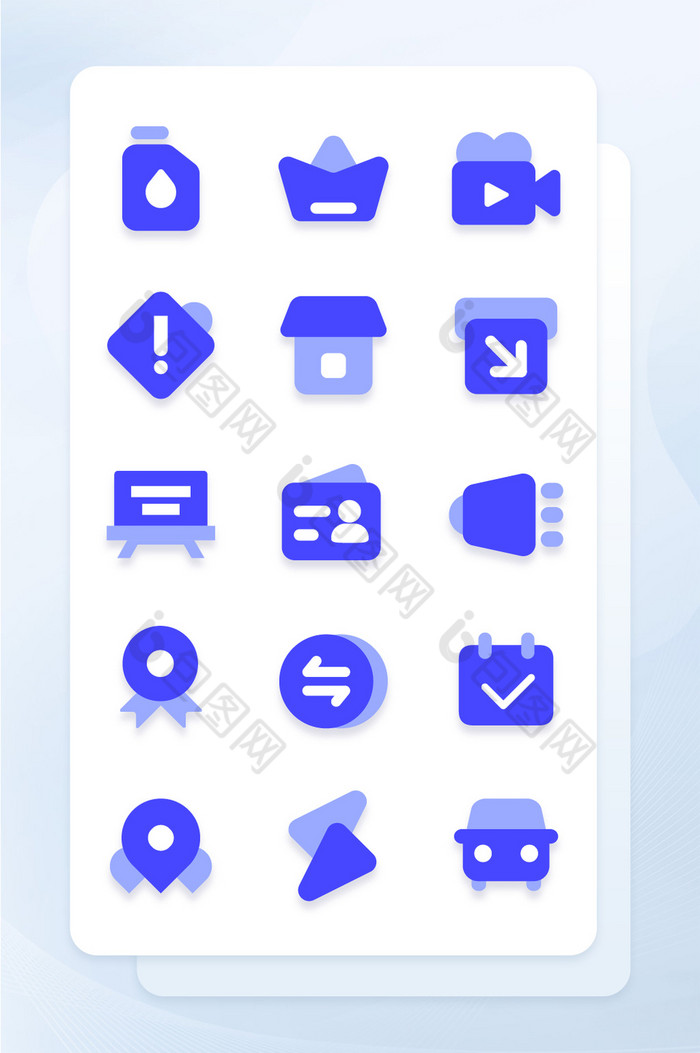 【蓝色商务办公填充手机主题矢量icon图标】图片下载-包图网