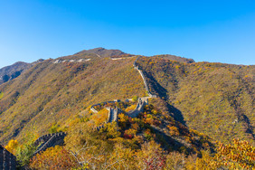 北京大气的地标慕田峪长城建筑摄影图片