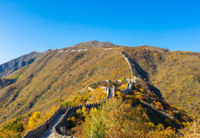 北京大气地标的长城建筑的摄影图片