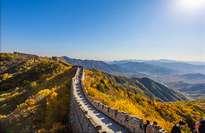 北京大气地标长城建筑的摄影图片