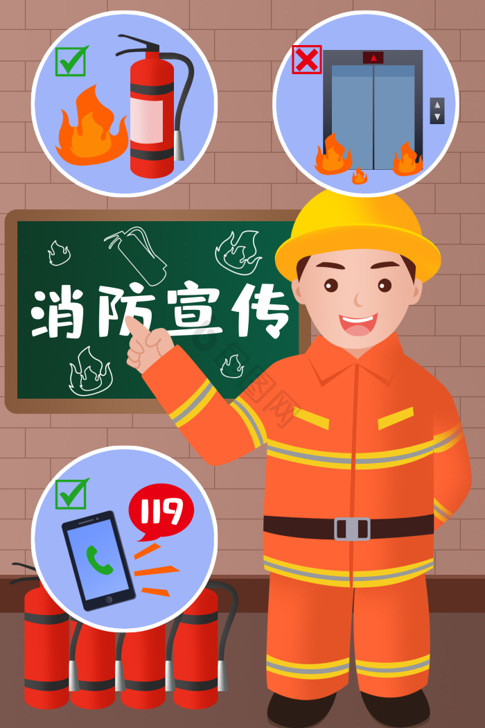 火灾卡通图片-火灾卡通素材免费下载-包图网