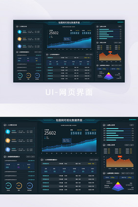 深色科技可视化数据界面