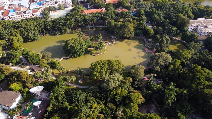 航拍南宁人民公园