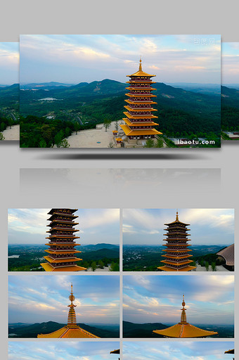 航拍南京牛首山风景区中国佛教名山图片