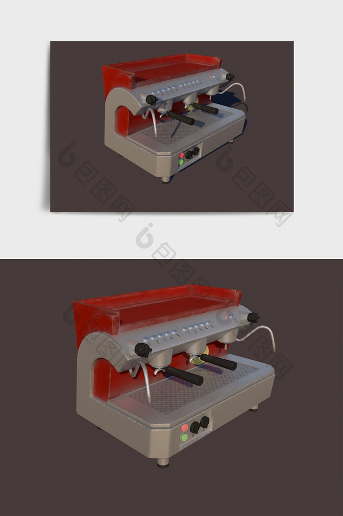 简约风咖啡机c4d产品模型