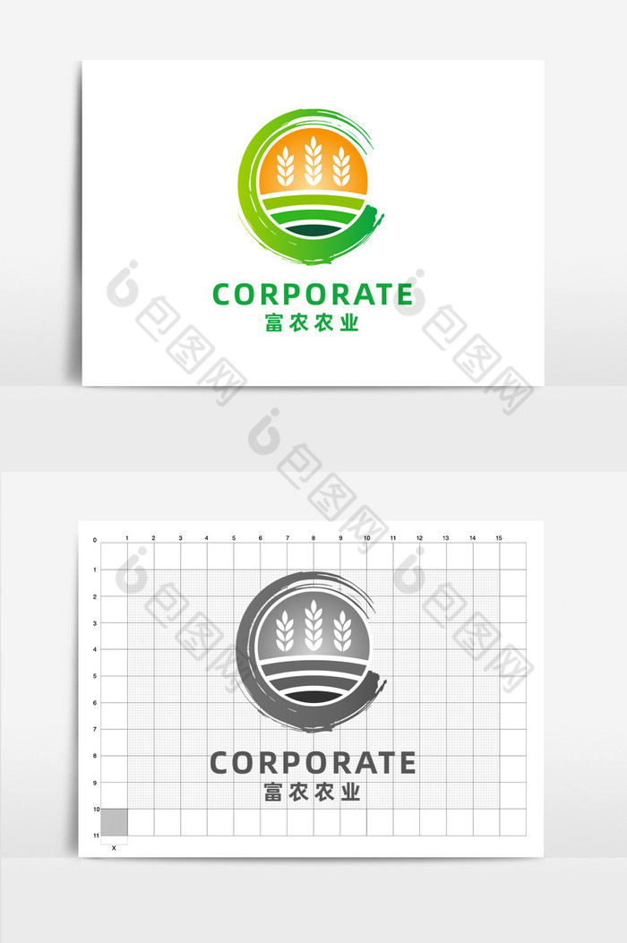 富农农业农场农民logo图片图片