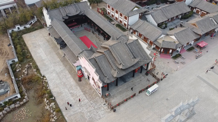 航拍百年历史夏津县将军府