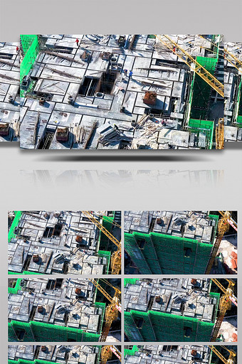 工地工人塔吊高层建筑实拍视频图片
