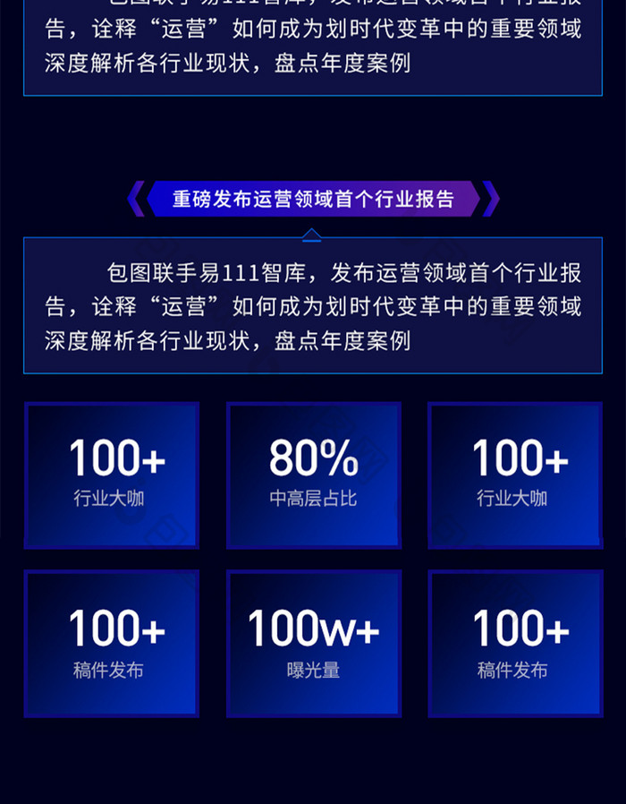 深色互联网商务新基建新行业H5信息长图