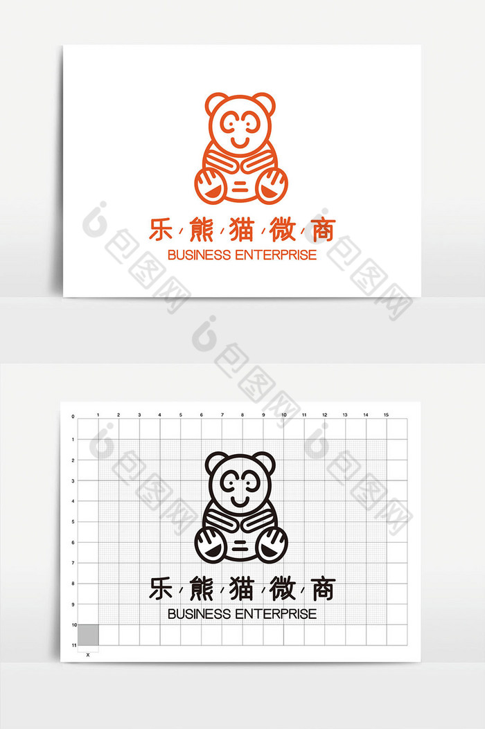 熊猫图形电商微商logoVI图片图片
