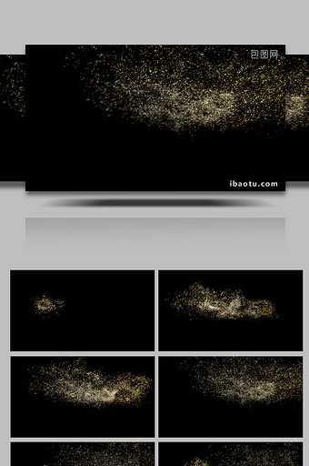 大气金色文字粒子带通道特效元素图片
