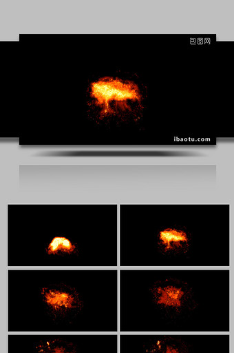 高端大气火焰粒子带通道特效元素图片