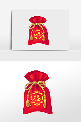 新年红色福袋钱袋子