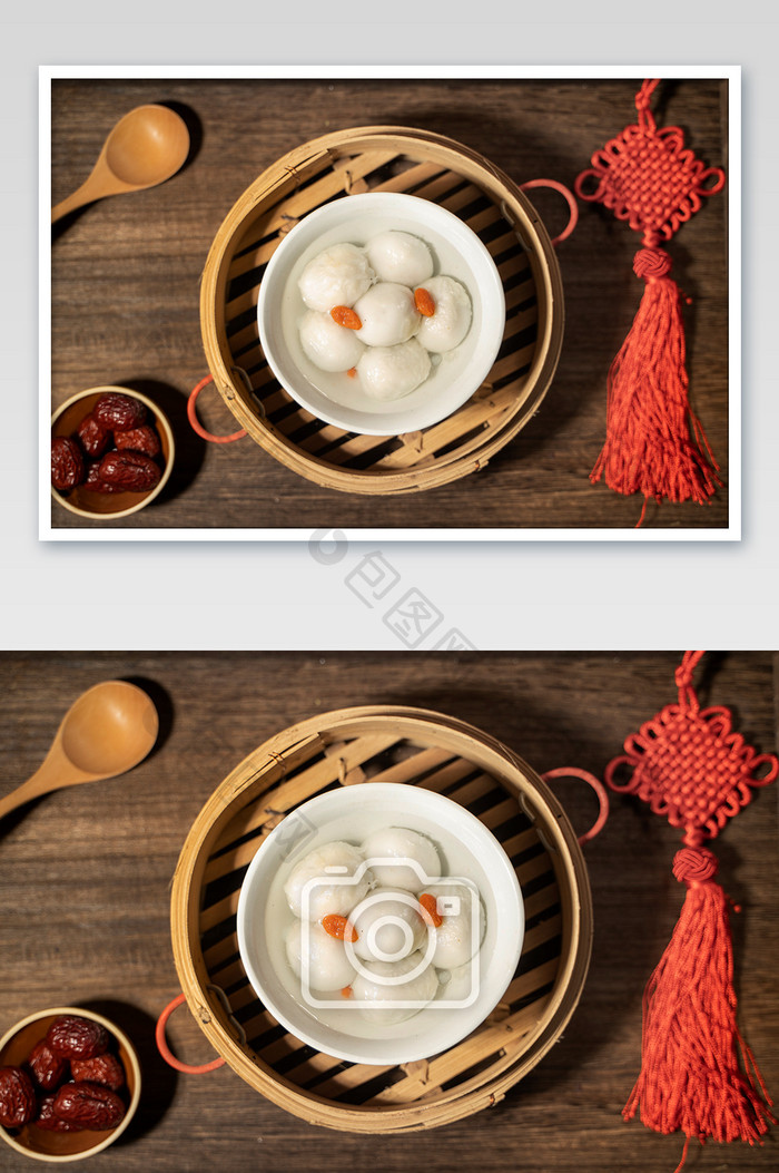 传统中式风满满汤圆美食摄影