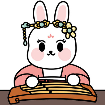 兔子汉服表情包15动图gif