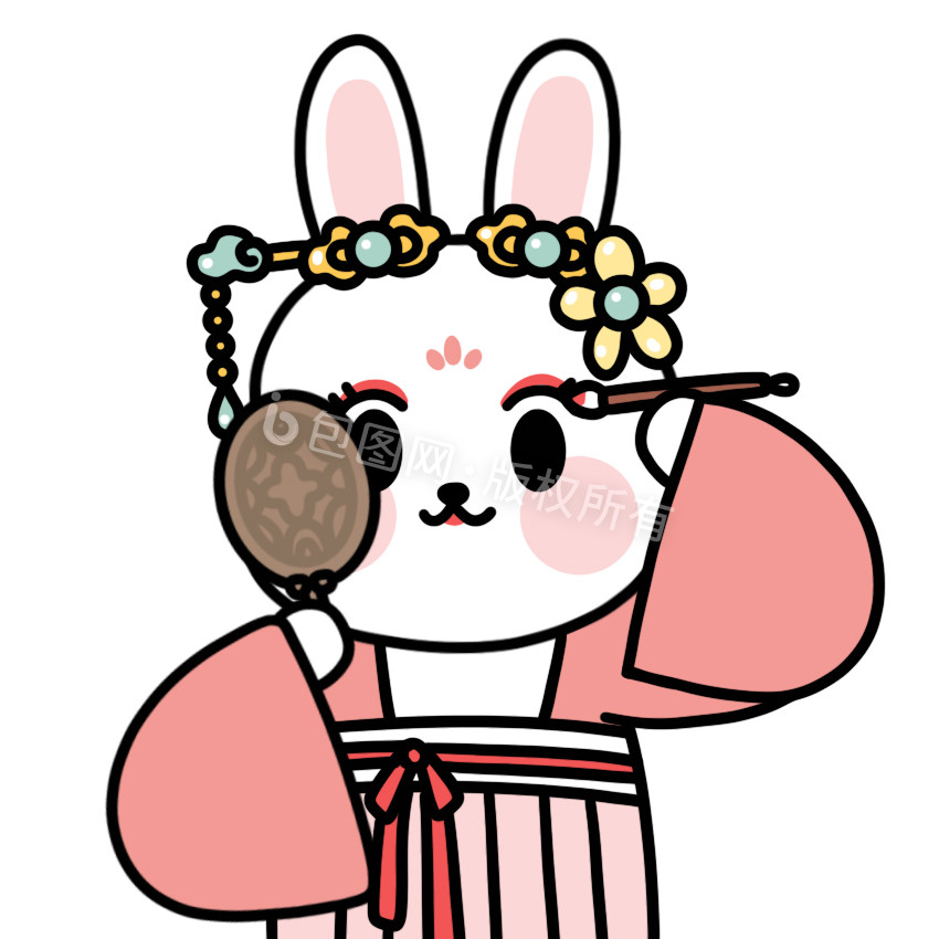 兔子汉服表情包20动图gif