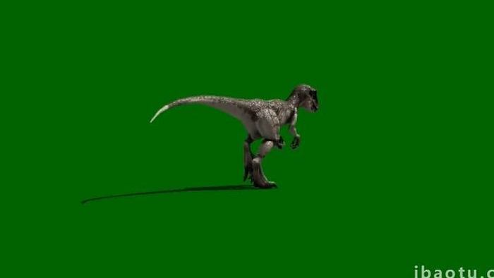食肉恐龙行走侏罗纪时期合成素材