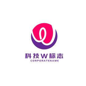 科技字母w标志商标