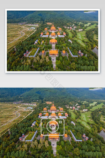 云南大理地标三塔公园建筑摄影图片