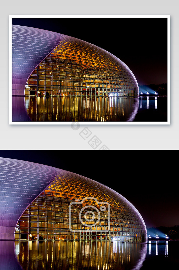 夜色北京国家大剧院图片图片