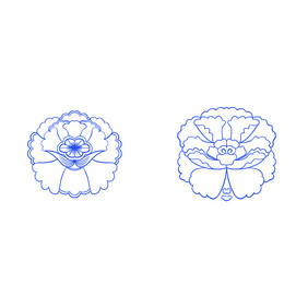 中国古典花纹青花图案