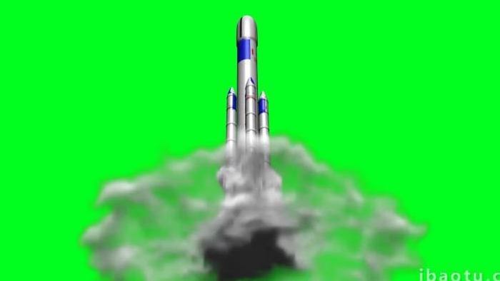 抠像素材火箭升起展示视频
