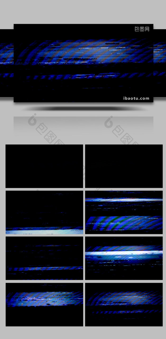 商用版权素材当前位置:包图 >视频 > 【mov】故障蓝色商务感转场带通