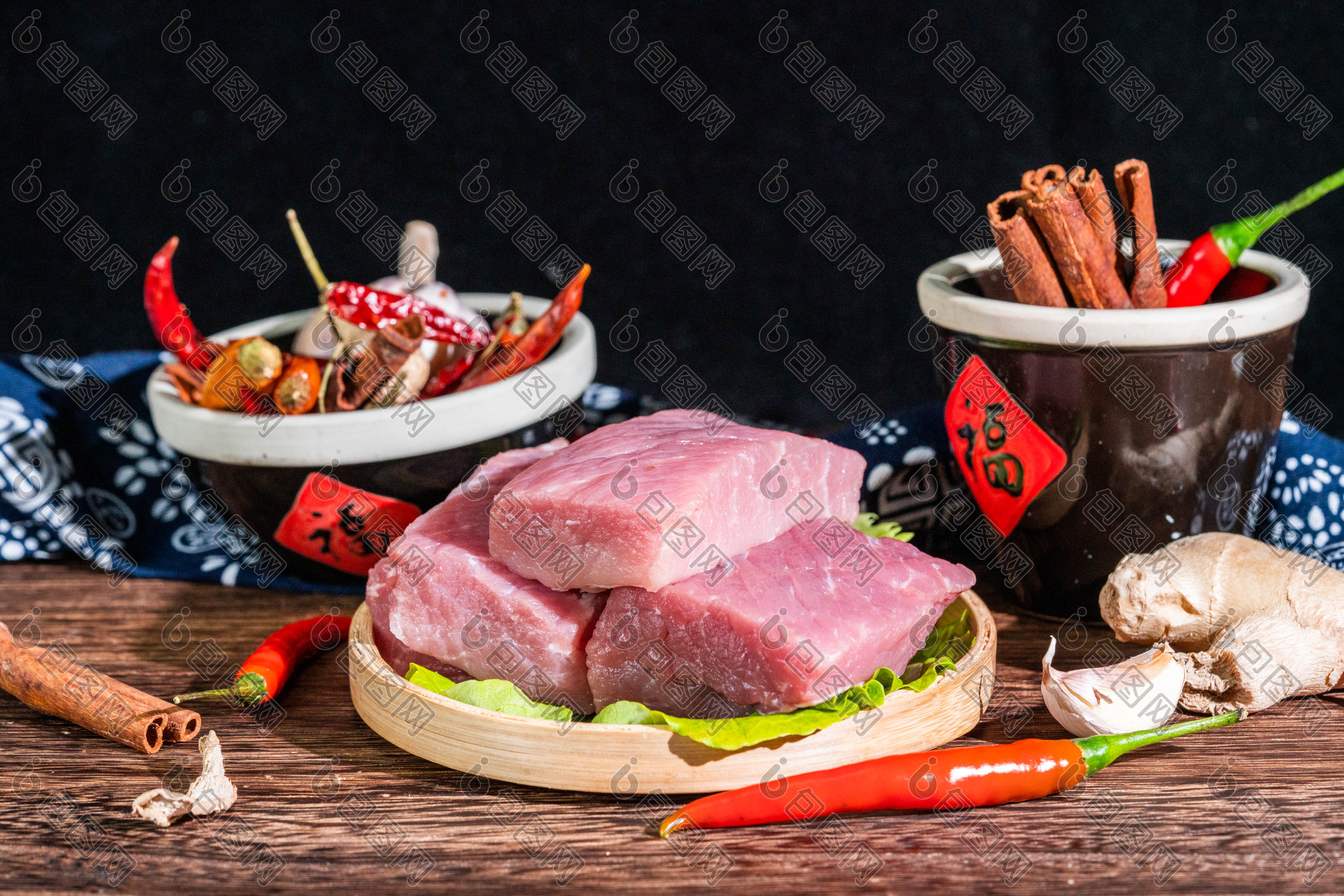 餐饮食材瘦肉鲜肉-包图网