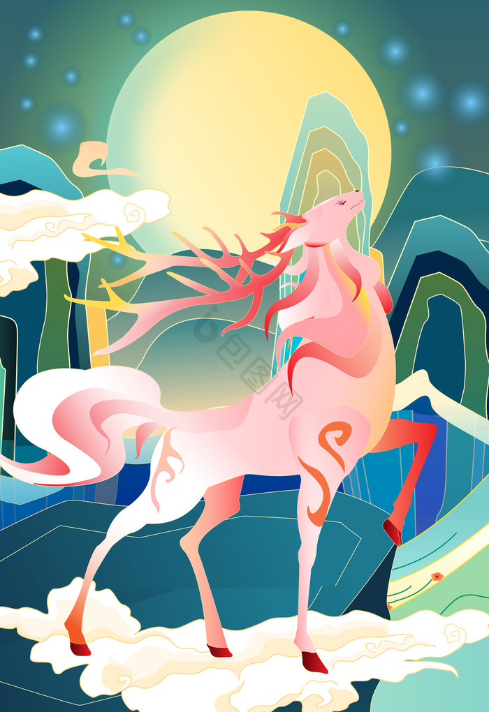 山海经夫诸神兽插画