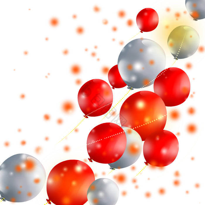 新年春节红银气球图片
