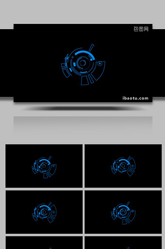 科技元素转盘动画带透明度通道图片