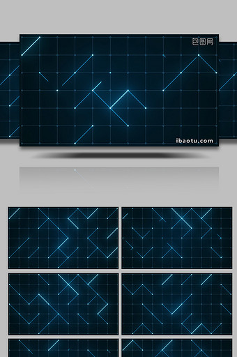 蓝色大气网格线条运动酷炫带通道特效元素图片