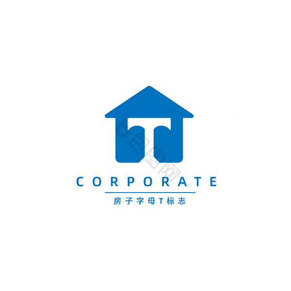 装修房子字母t标志logo图片