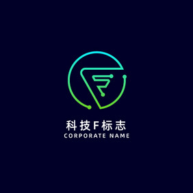 互联网科技现代网络字母f 标志