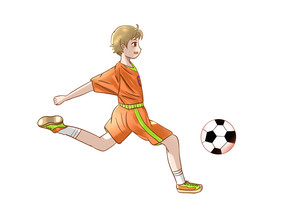 足球少年足球小子踢球足球